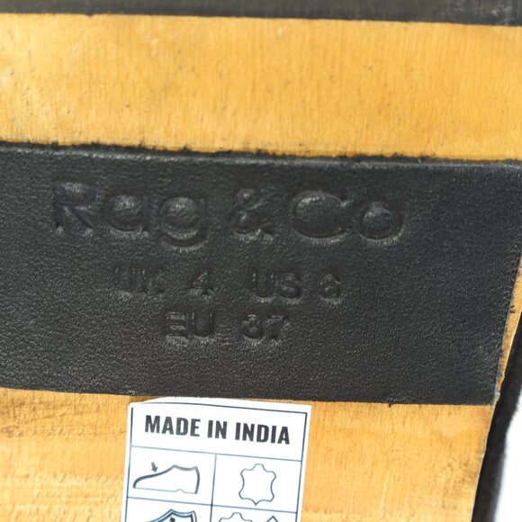 Rag & Co Tulley Suede Leather Mules Clogs Women US6 EU37 Black - Picture 15 of 17